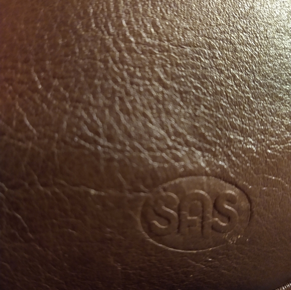 SAS Brown Leather shoulder purse - Picture 9 of 9